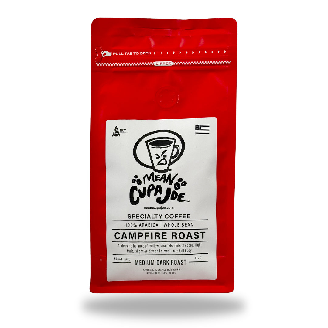 12oz Mean Cupa Joe Campfire Roast: 100% Arabica Medium-Dark Roast