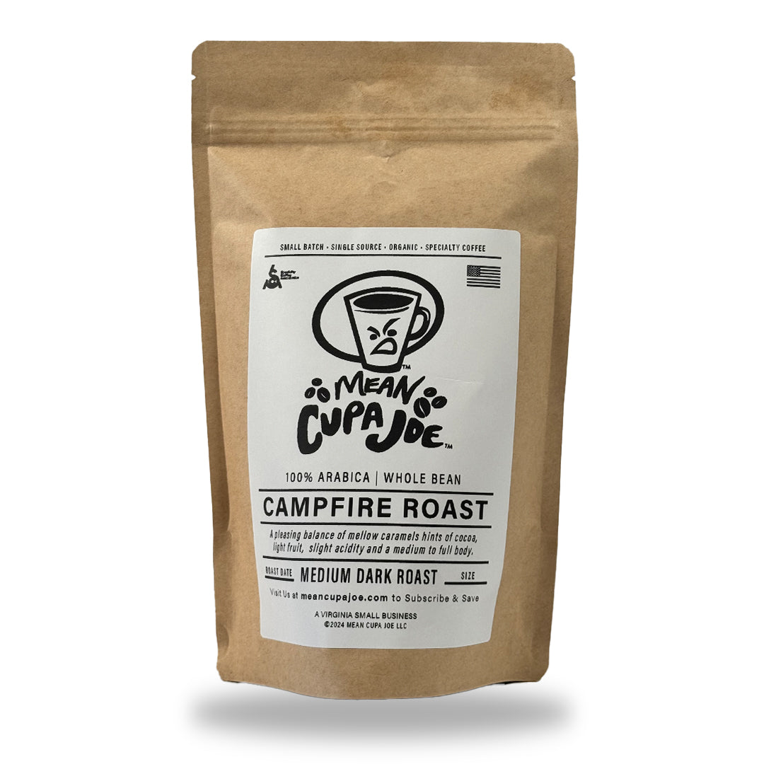 8oz Mean Cupa Joe Campfire Roast: 100% Arabica Medium-Dark Roast