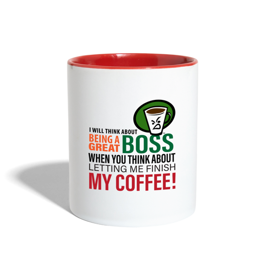 MCJ GREAT BOSS MUG - white/red