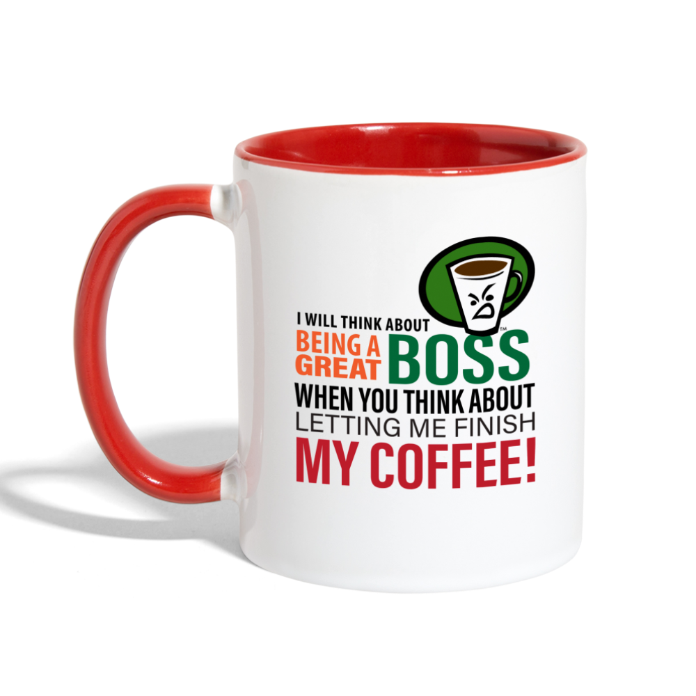 MCJ GREAT BOSS MUG - white/red