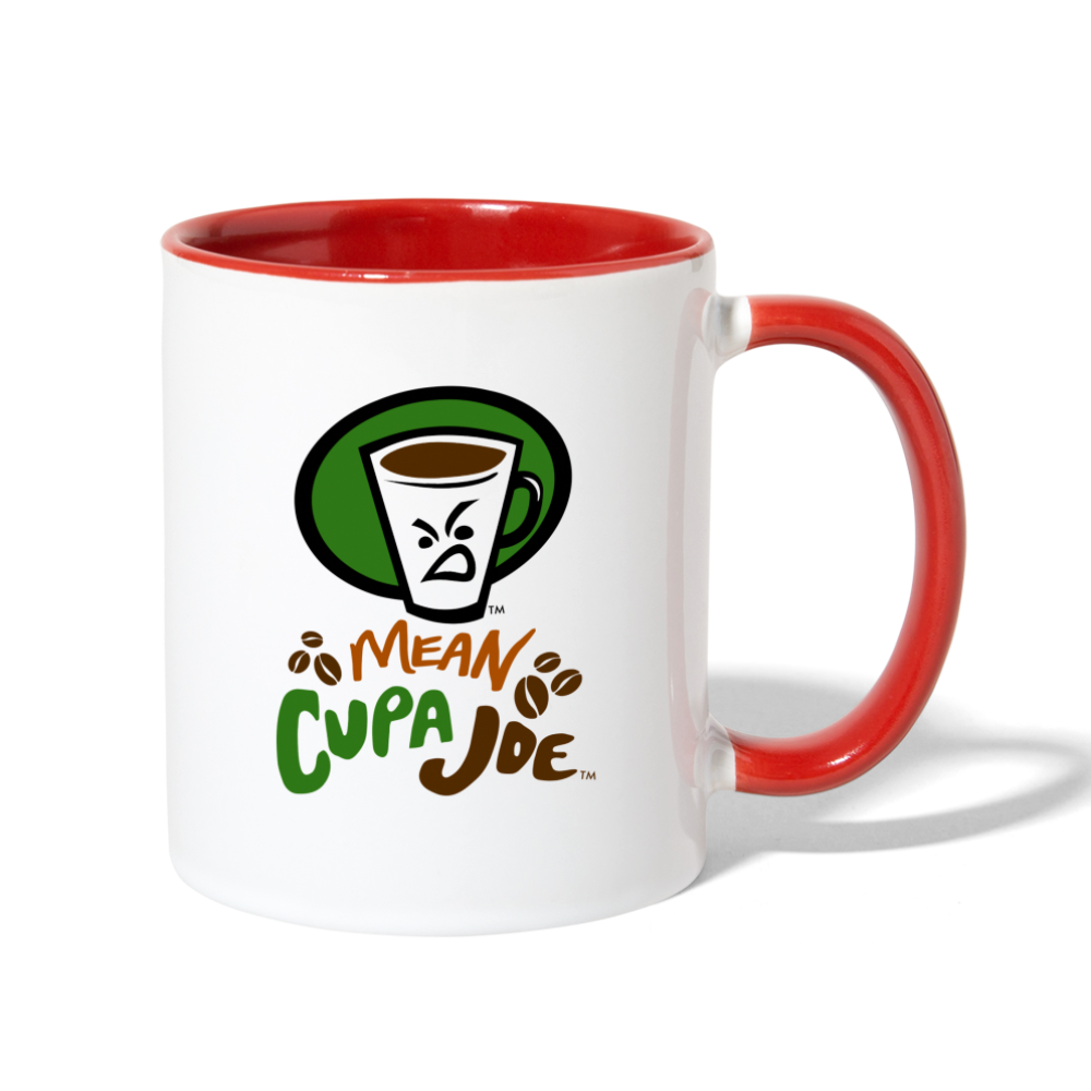 COFFEE MAKES ME SMILE MUG - white/red