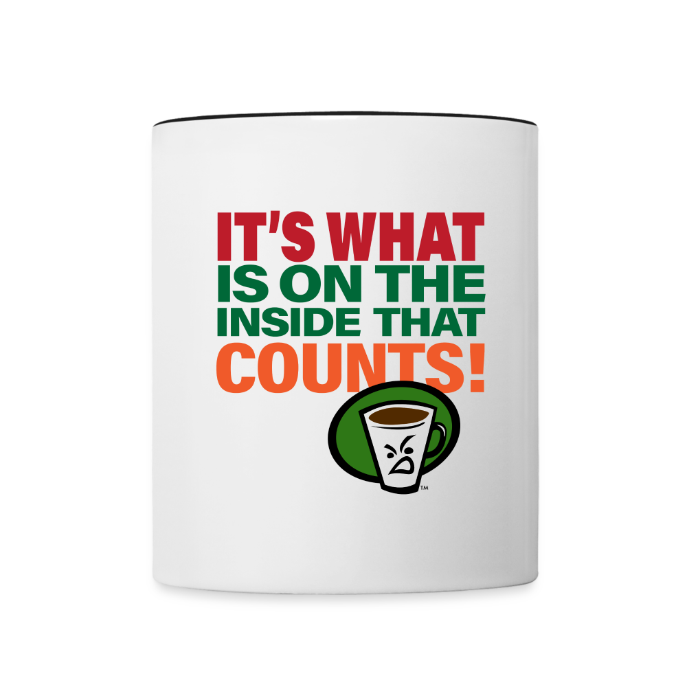 ON THE INSIDE MUG - white/black