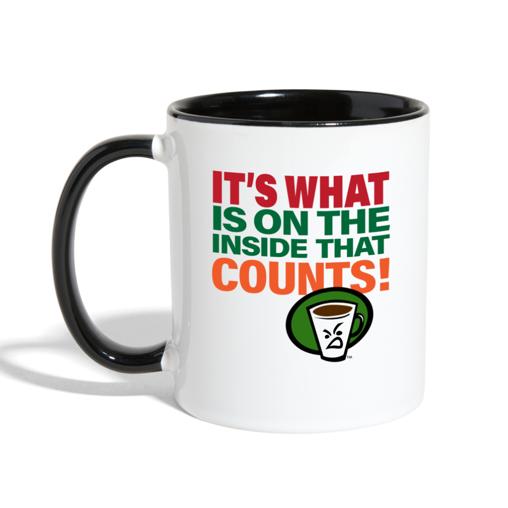 ON THE INSIDE MUG - white/black