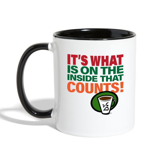 ON THE INSIDE MUG - white/black